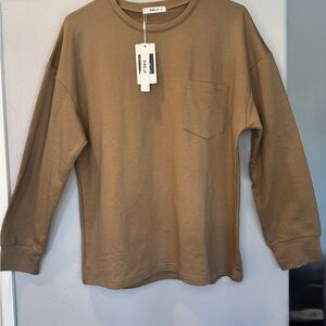 Shine Up Tan Long Sleeve Shirt
